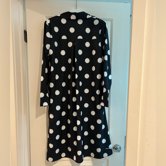 Amazon Black and White Polka Dot Long Sleeve Dress NWOT - Picture 4 of 5
